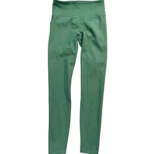 Joy lab green leggings sz XS fitted w/ small hole designs activewear